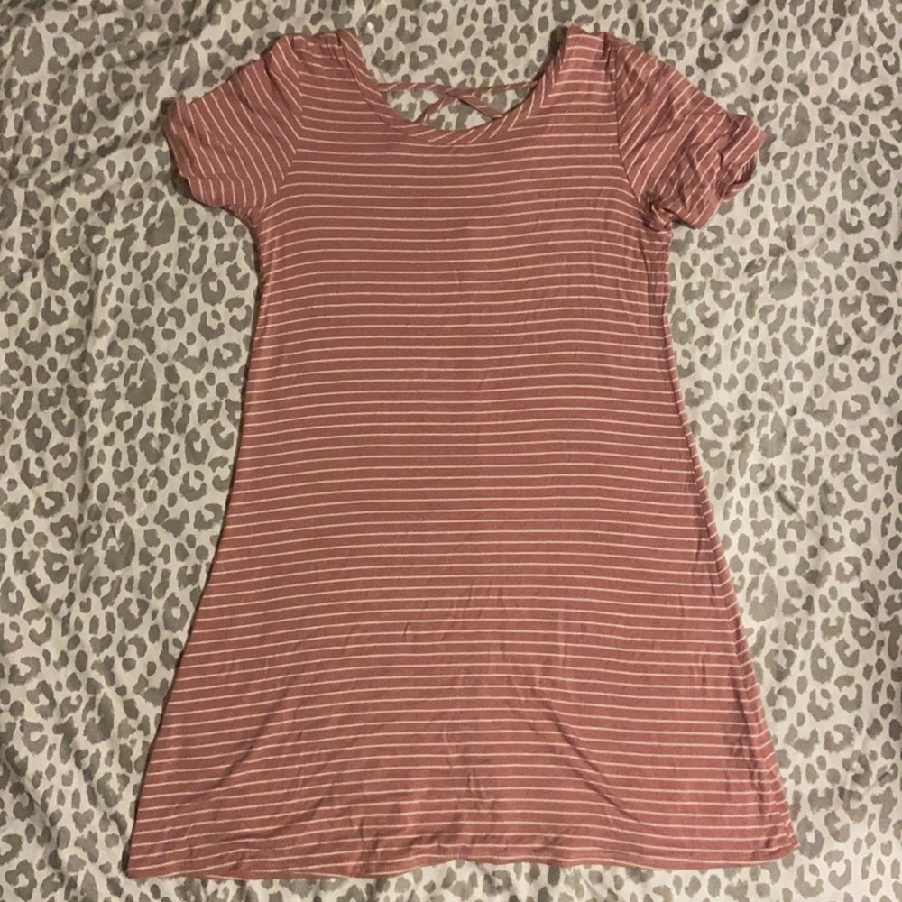 Pink T-shirt dress